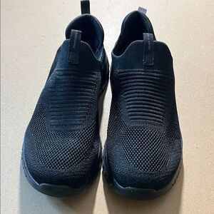 Skechers Women's Slip-On Knit Athletic Sneakers - Black